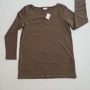 J.Jill knit tunic top sz M clr OAT